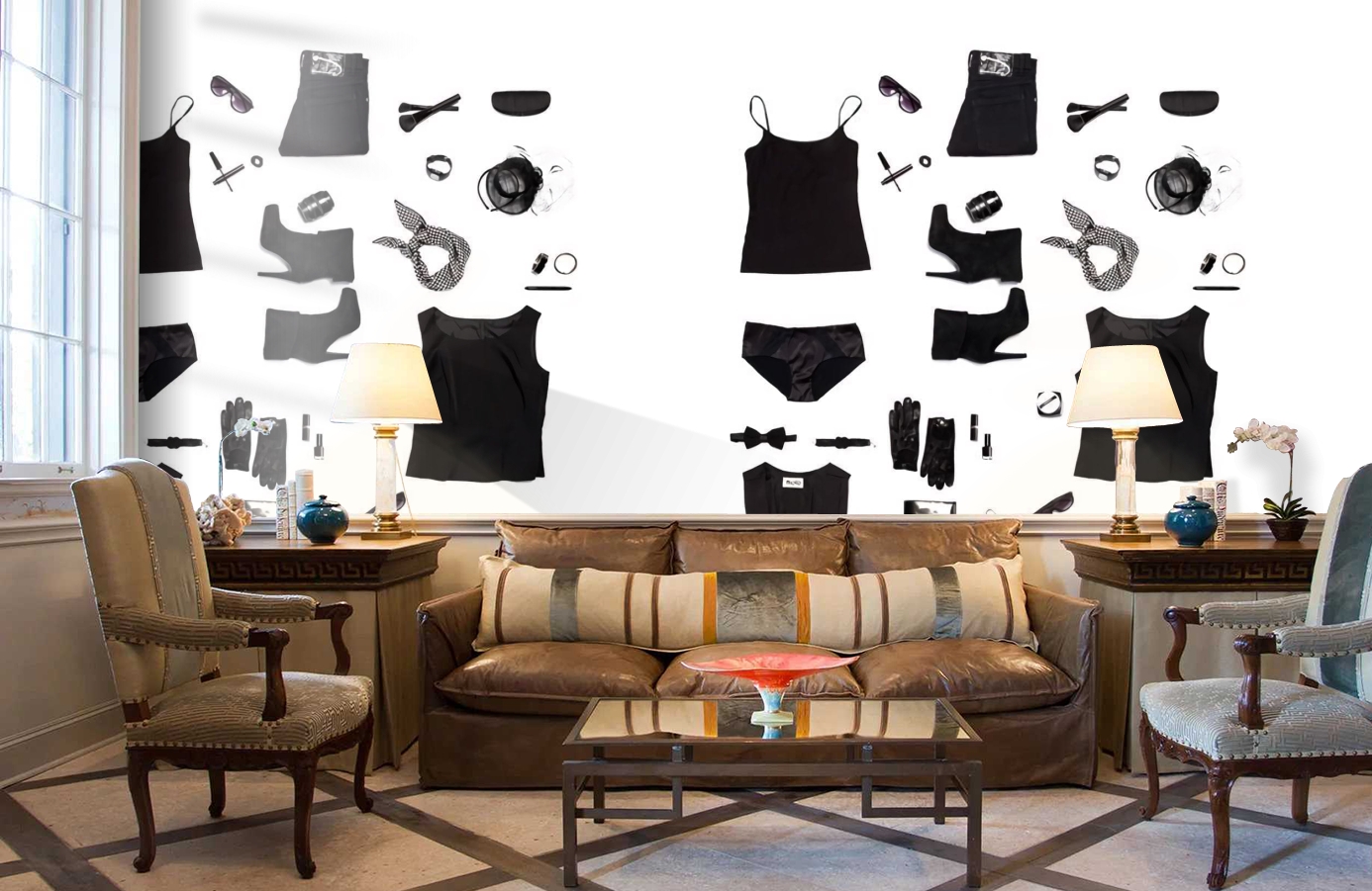 Обои P142601-4 фото в интерьере кабинета Обои P142601-4 фото в интерьере кабинета