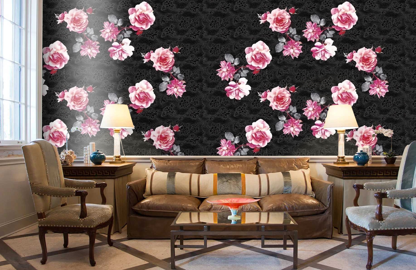 Обои P142702-4 фото в интерьере кабинета Обои P142702-4 фото в интерьере кабинета