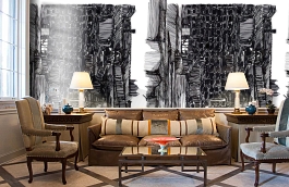 Обои P152001-4 фото в интерьере кабинета превью