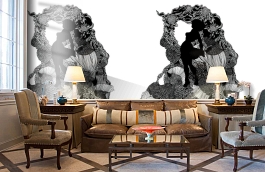 Обои P152201-4 фото в интерьере кабинета превью