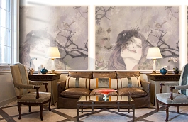 Обои P160301-4 фото в интерьере кабинета превью