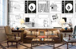 Обои P182201-4 фото в интерьере кабинета превью