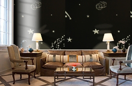 Обои 500002М фото в интерьере кабинета превью