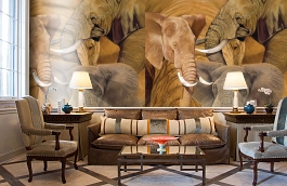 Обои 1452 lev5 804 фото в интерьере кабинета превью