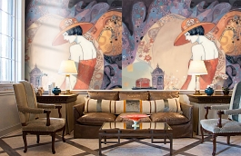 Обои 1465 lev5 804 фото в интерьере кабинета превью