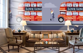 Обои 1485-1 lev5 804 фото в интерьере кабинета превью