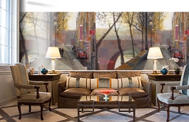 Обои 1535 lev6 804 фото в интерьере кабинета превью