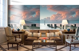 Обои 1547 lev6 804 фото в интерьере кабинета превью