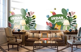 Обои 100594 фото в интерьере кабинета превью