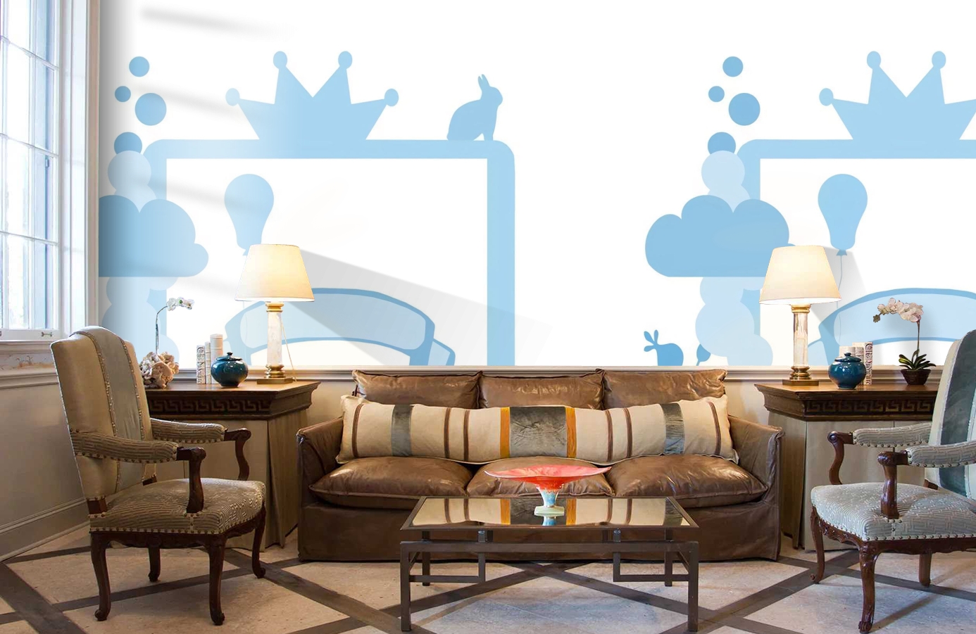 Обои P121902-5 фото в интерьере кабинета