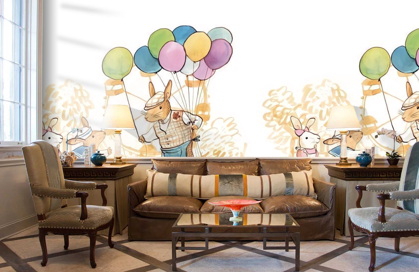 Обои 1233001 фото в интерьере кабинета