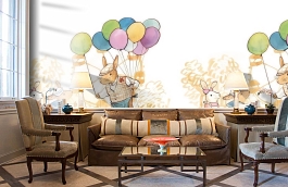 Обои 1233001 фото в интерьере кабинета превью