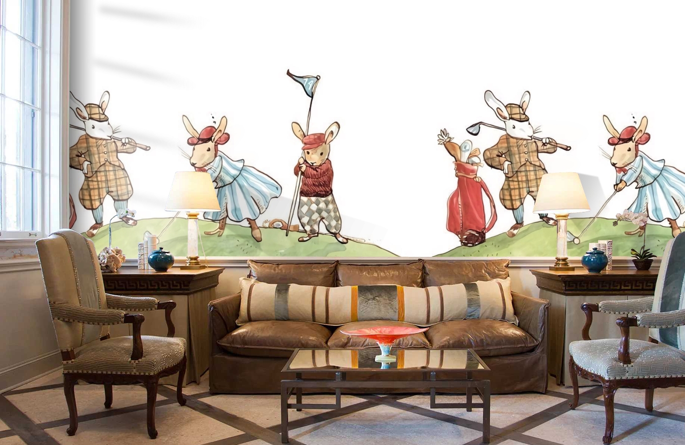 Обои 1233040 фото в интерьере кабинета