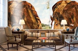 Обои 1442 lev5 805 фото в интерьере кабинета превью