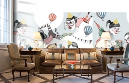 Обои P180901-8 фото в интерьере кабинета превью