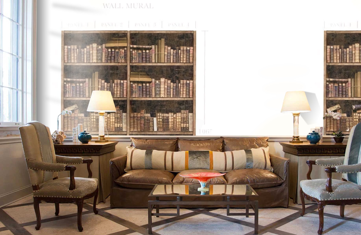 Обои MV72200M фото в интерьере кабинета