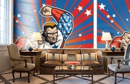 Обои MD903009 фото в интерьере кабинета превью