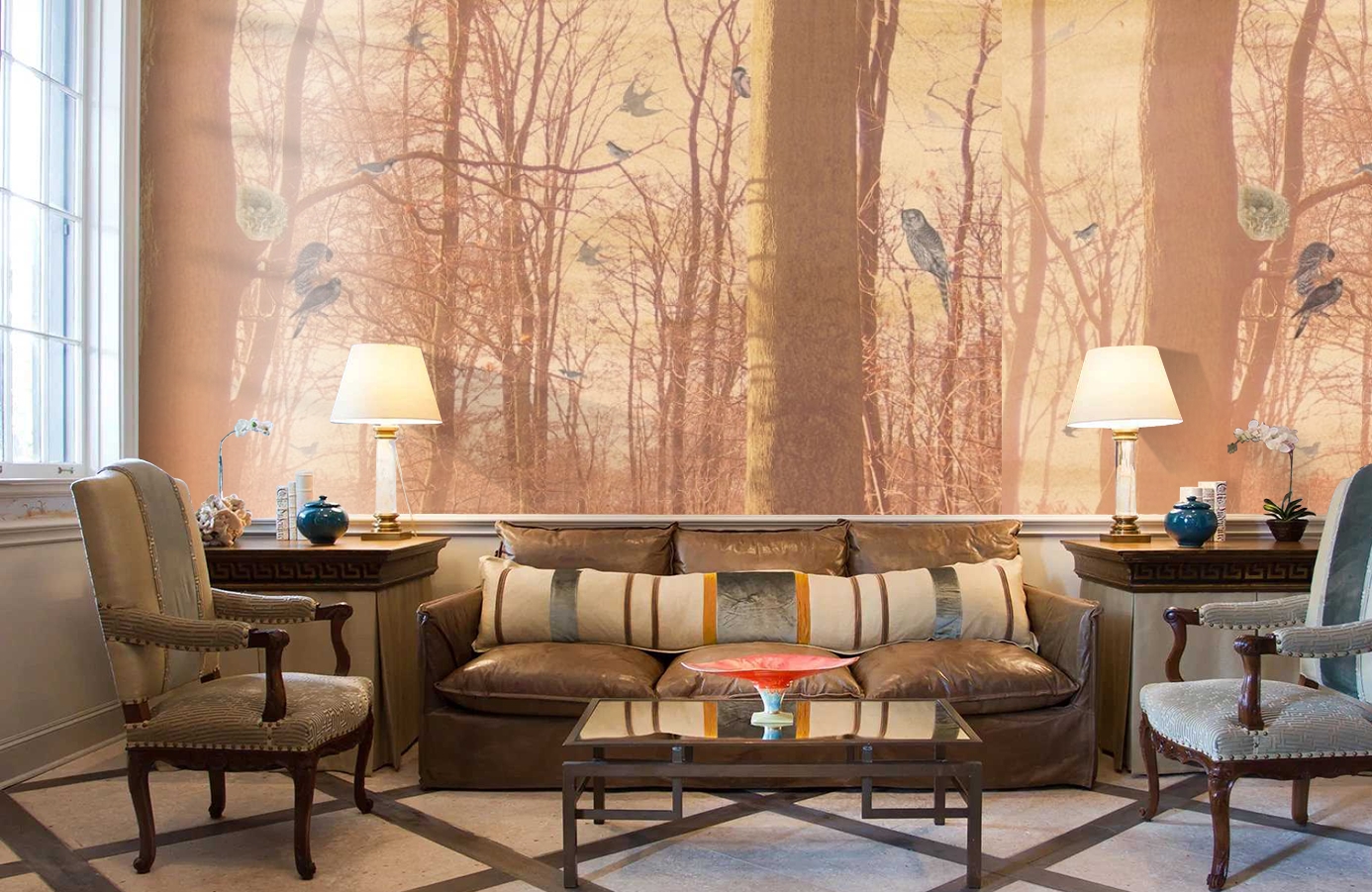 Обои P011401-6 фото в интерьере кабинета