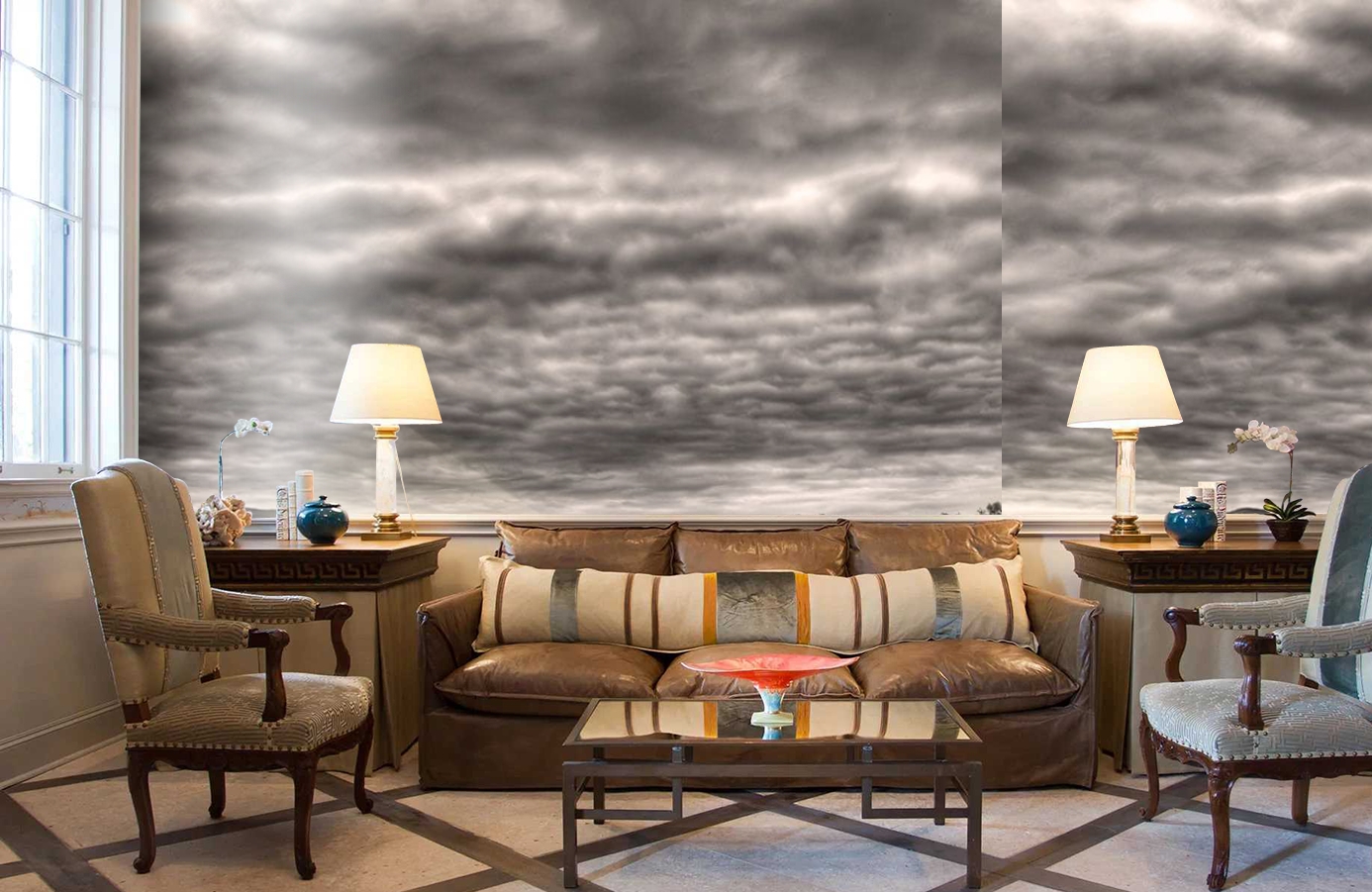 Обои P020201-6 фото в интерьере кабинета