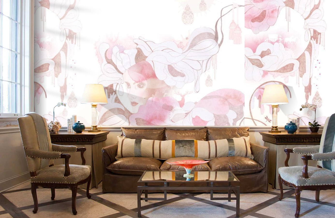 Обои P030301-6 фото в интерьере кабинета