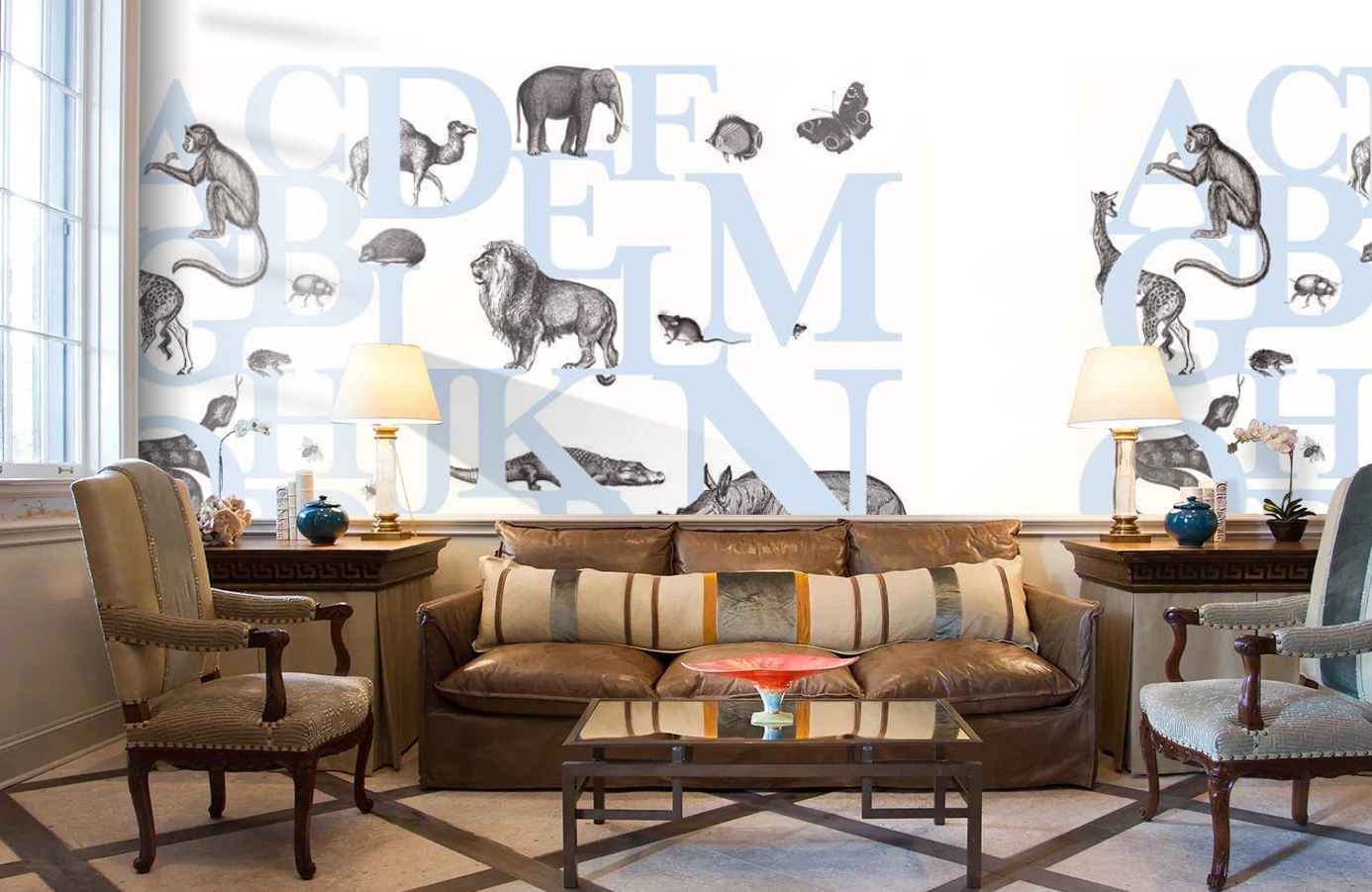 Обои P120401-6 фото в интерьере кабинета