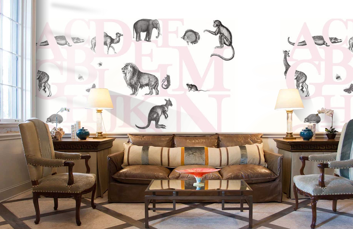 Обои P120405-6 фото в интерьере кабинета