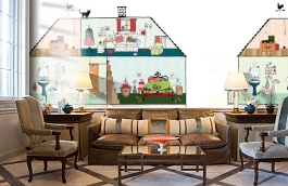 Обои P120701-6 фото в интерьере кабинета превью