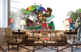 Обои P120801-6 фото в интерьере кабинета превью