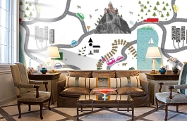 Обои P121002-6 фото в интерьере кабинета превью