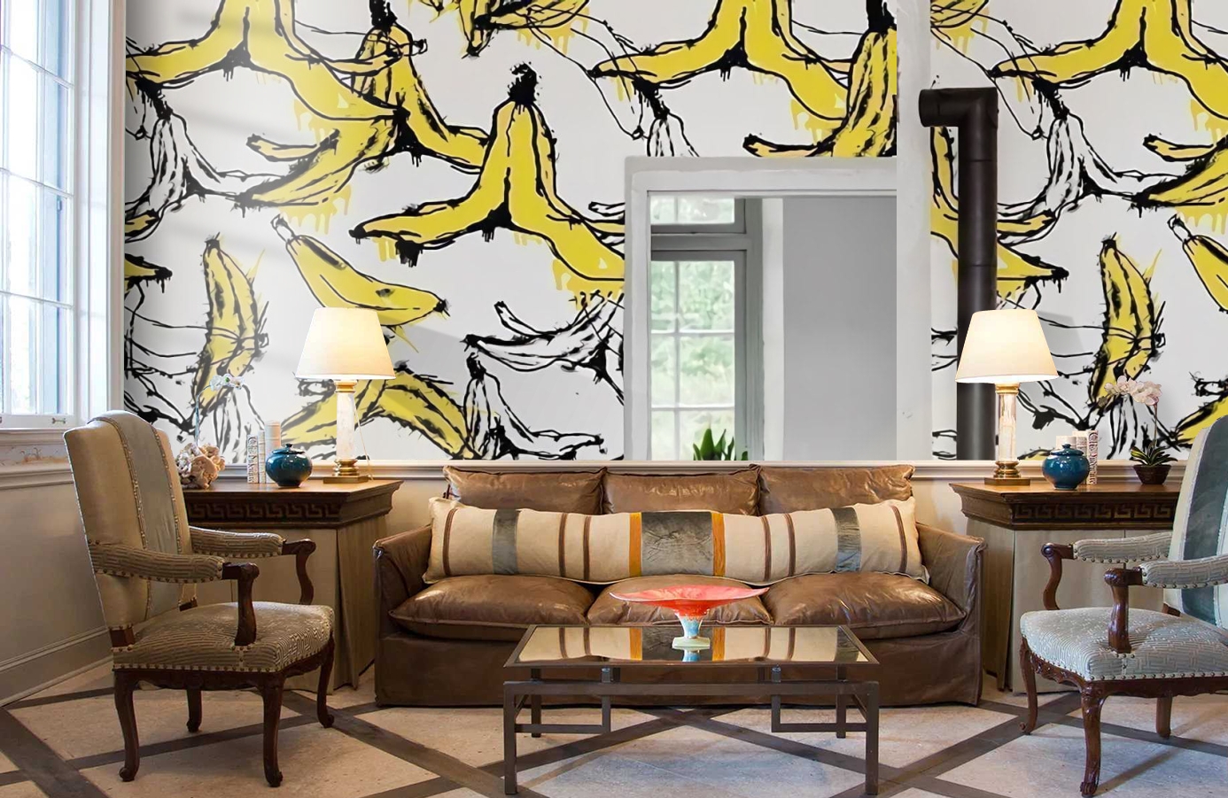 Обои P201201-6 фото в интерьере кабинета