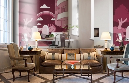 Обои P202201-6 фото в интерьере кабинета превью