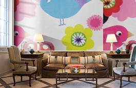 Обои F16.0011.A01 GINA A-01 фото в интерьере кабинета превью