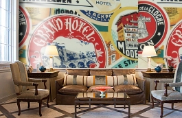 Обои F25.0001.A01 STAMPS A-01 фото в интерьере кабинета превью