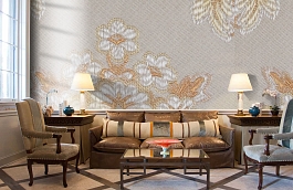 Обои KT-8642-8005 фото в интерьере кабинета превью