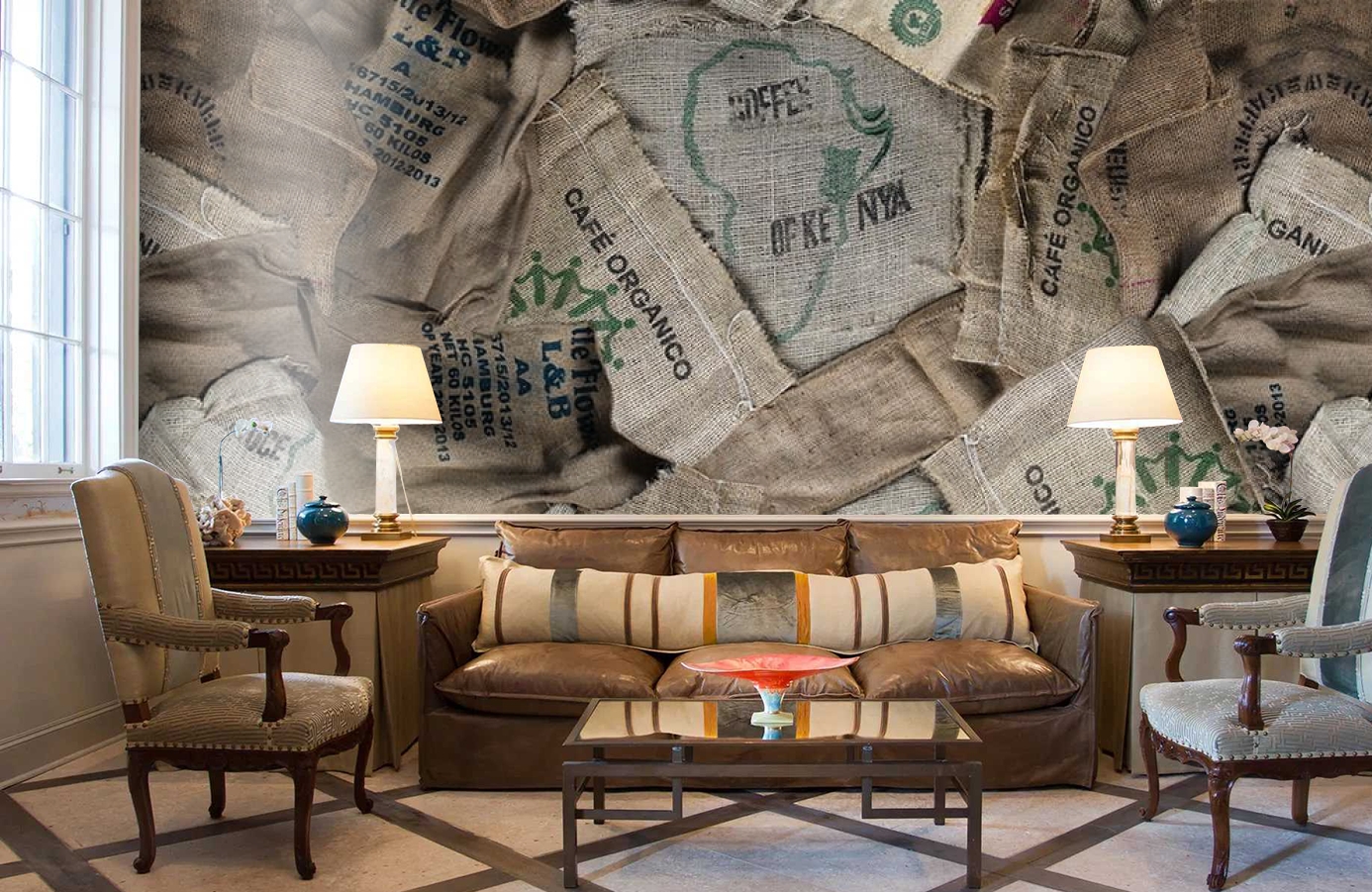 Обои P192701-7 фото в интерьере кабинета