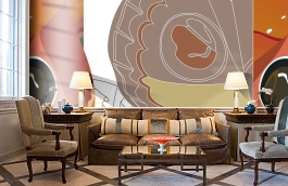 Обои 1473 lev5 807 фото в интерьере кабинета превью