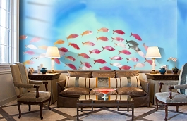 Обои 6100065 фото в интерьере кабинета превью