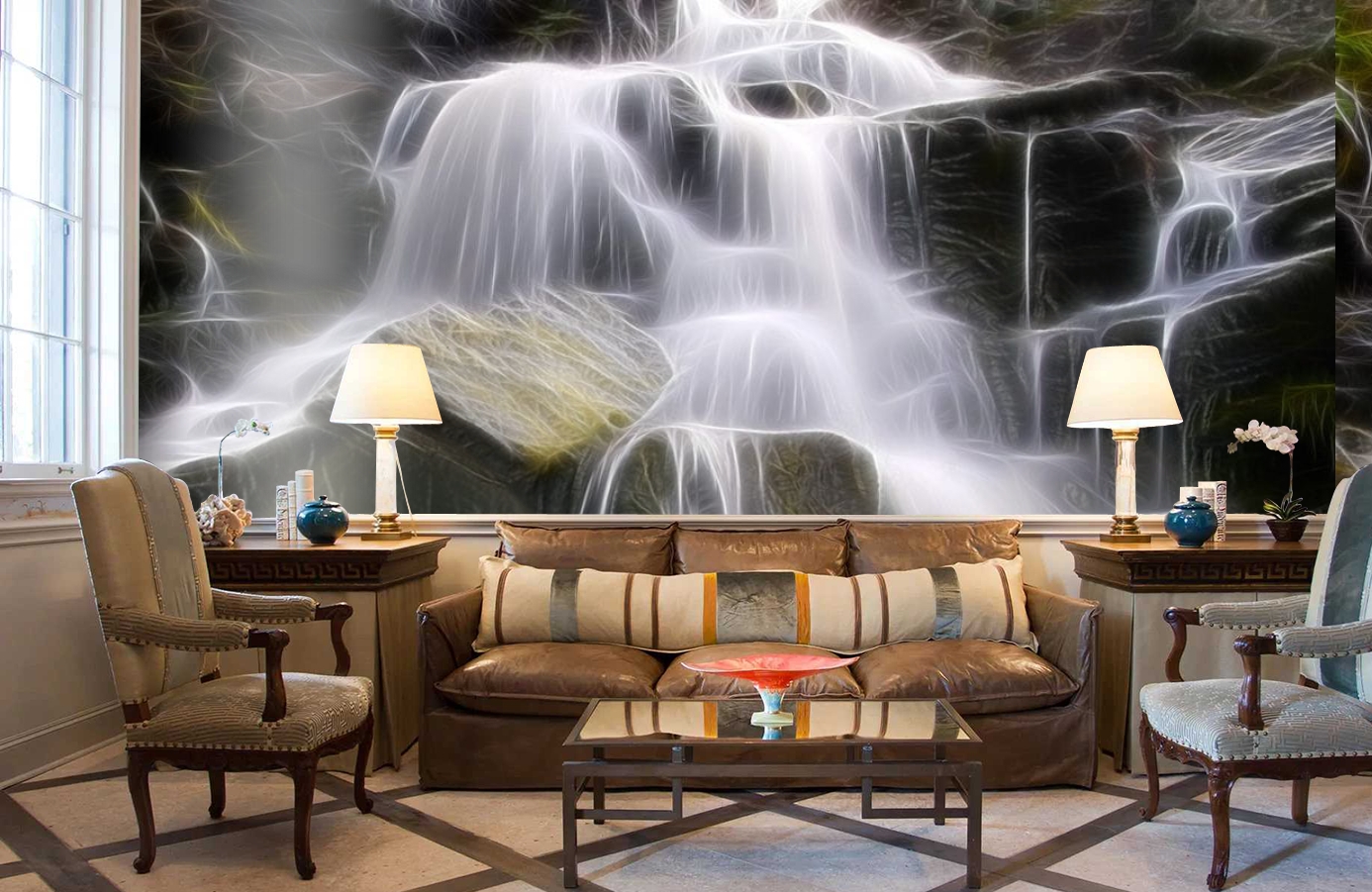 Обои P020101-8 фото в интерьере кабинета