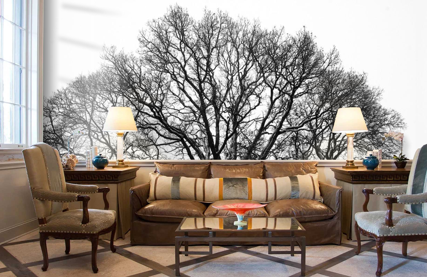 Обои P020501-8 фото в интерьере кабинета