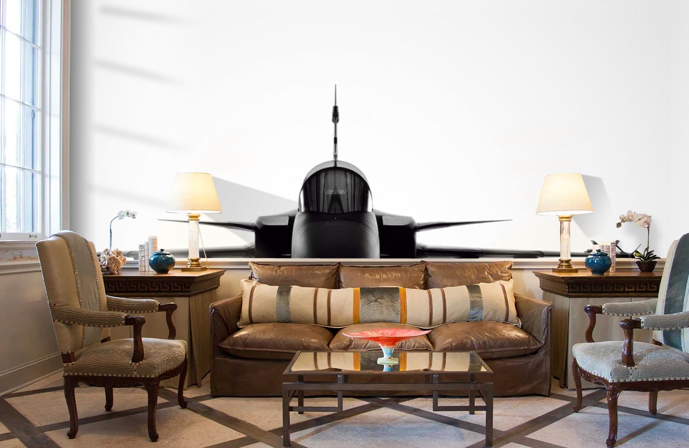 Обои P021601-8 фото в интерьере кабинета