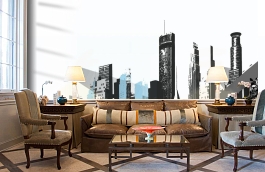 Обои P030701-8 фото в интерьере кабинета превью