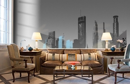 Обои P030702-8 фото в интерьере кабинета превью