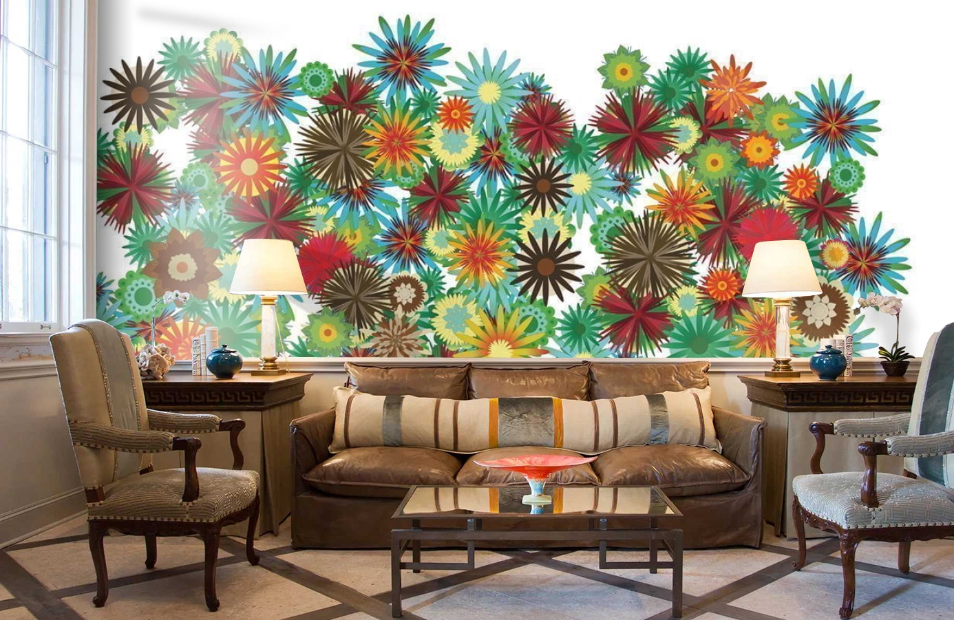 Обои P031207-8 фото в интерьере кабинета