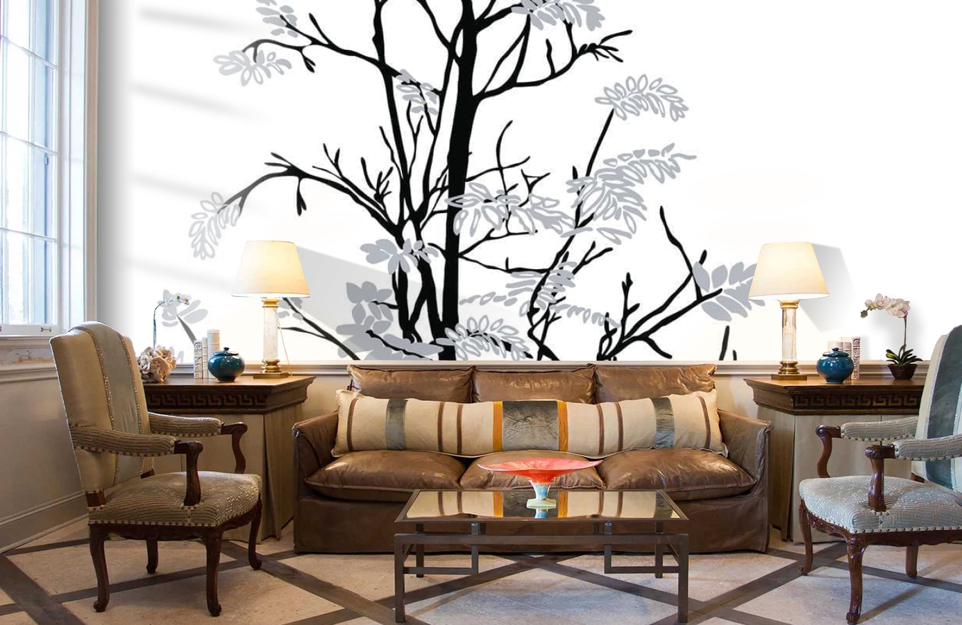 Обои P031802-8 фото в интерьере кабинета