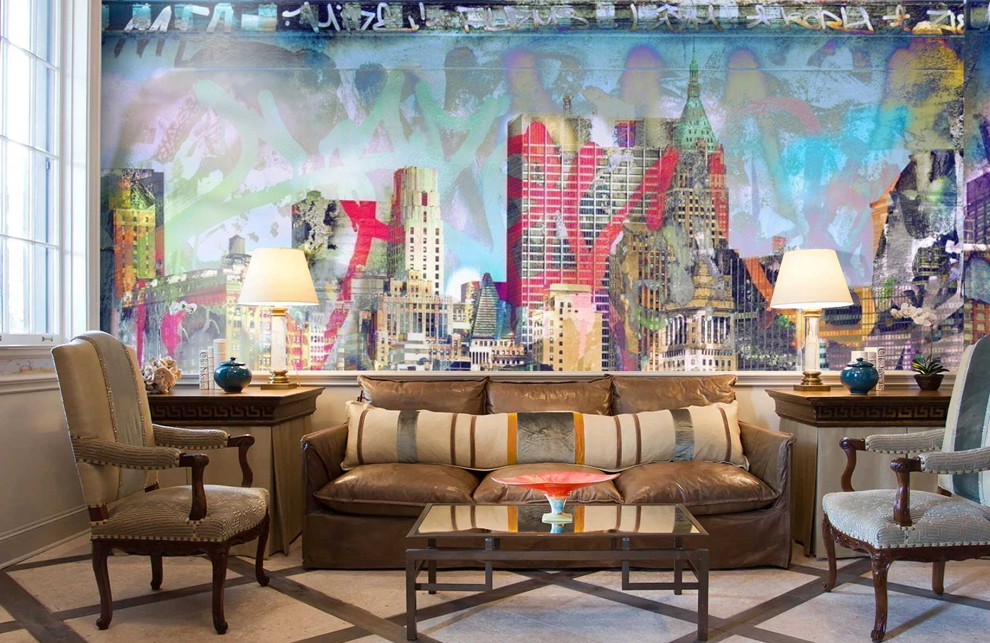 Обои P032002-8 фото в интерьере кабинета