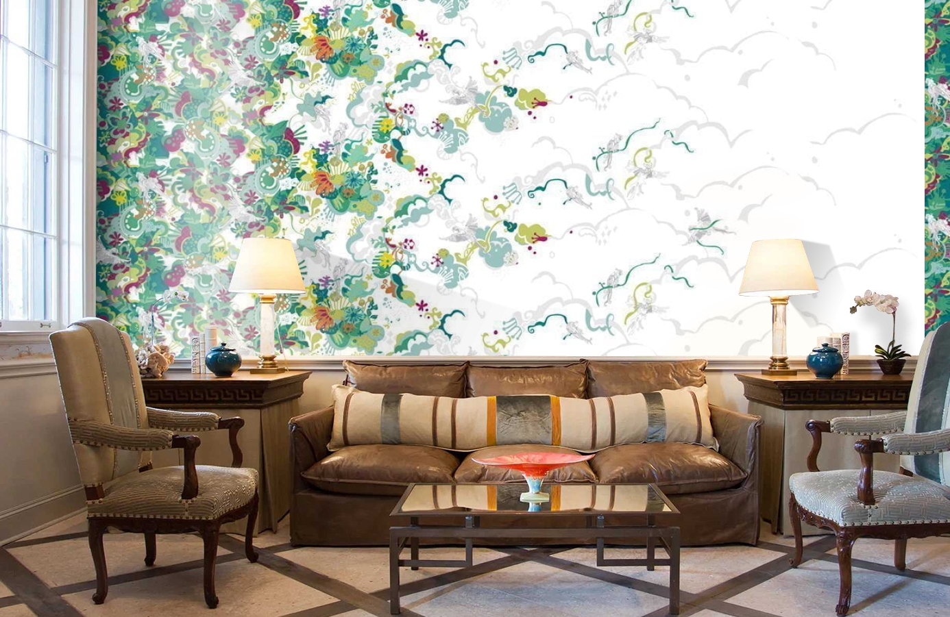 Обои P032301-8 фото в интерьере кабинета