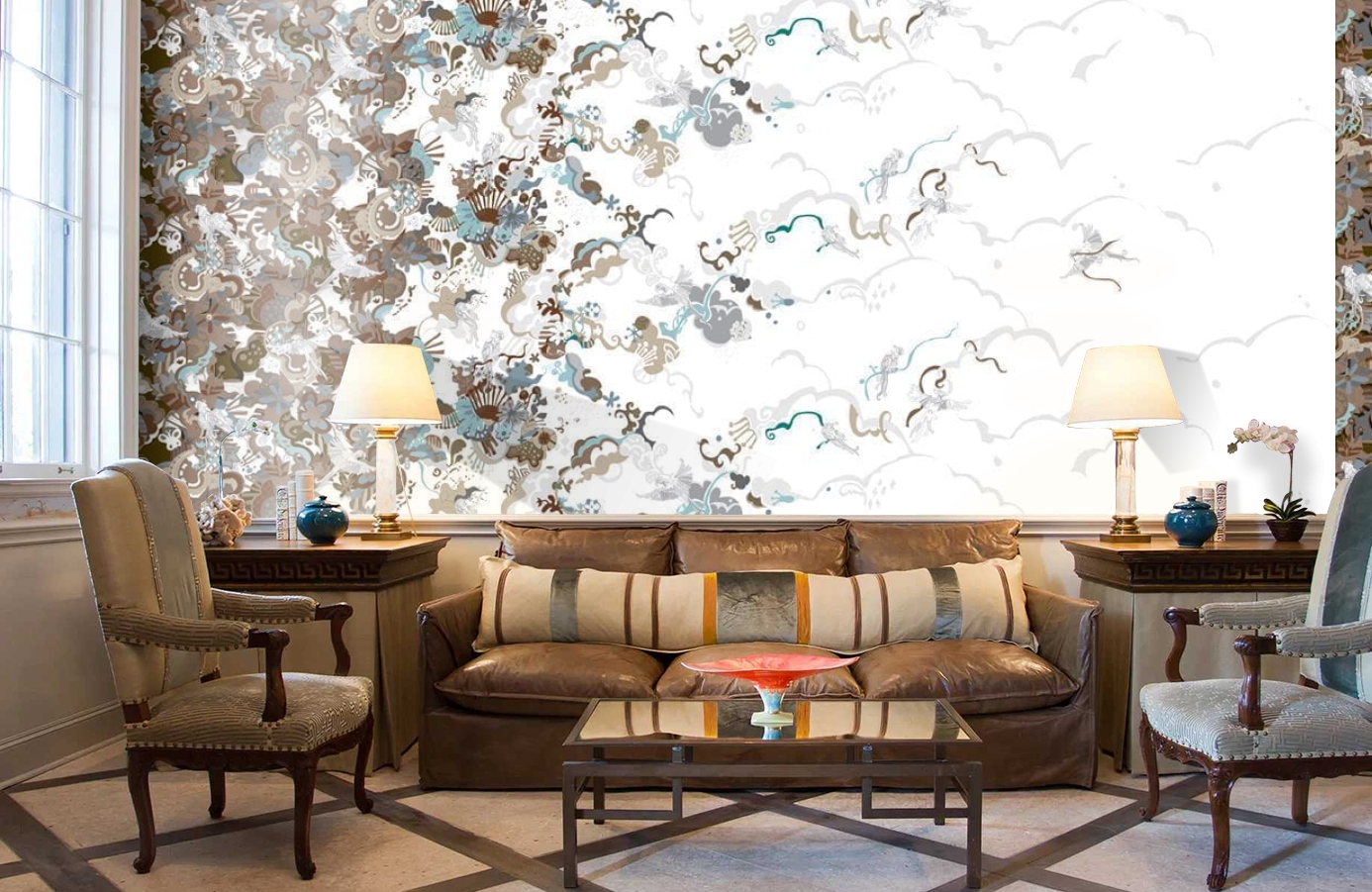 Обои P032302-8 фото в интерьере кабинета