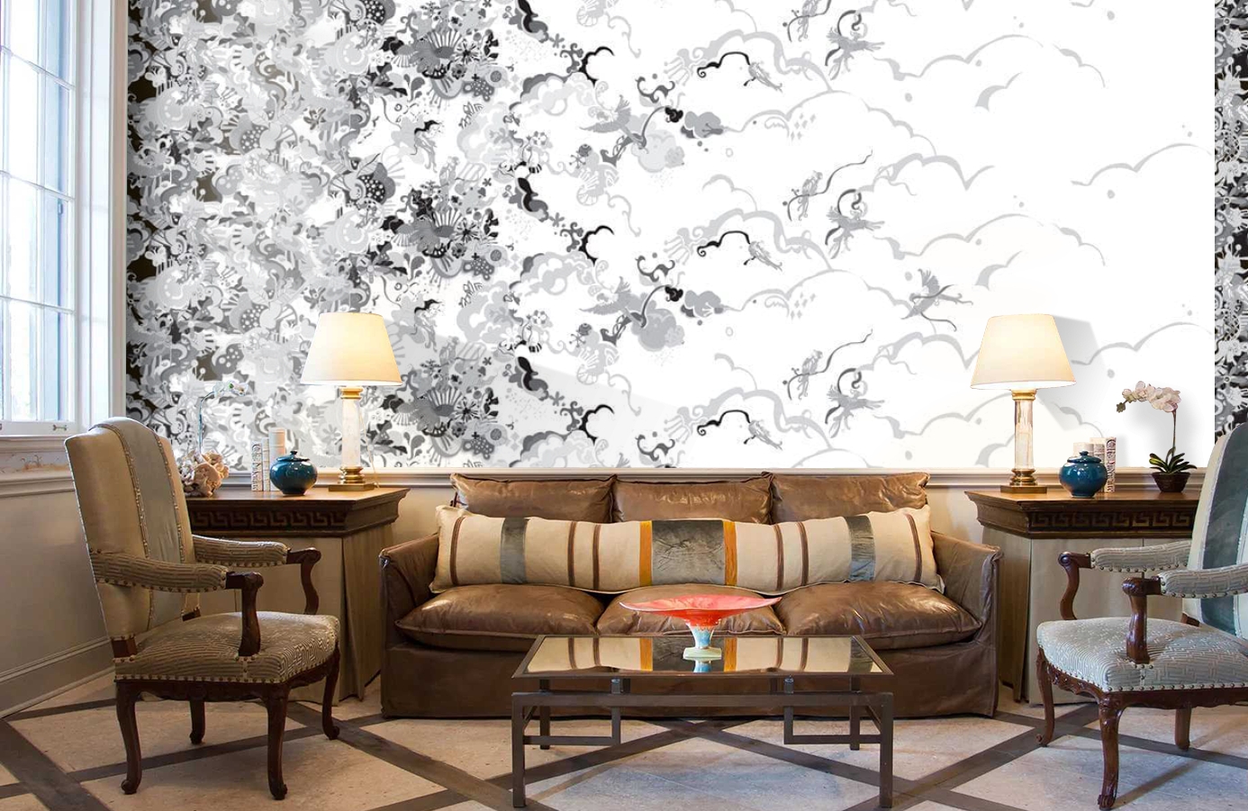 Обои P032303-8 фото в интерьере кабинета