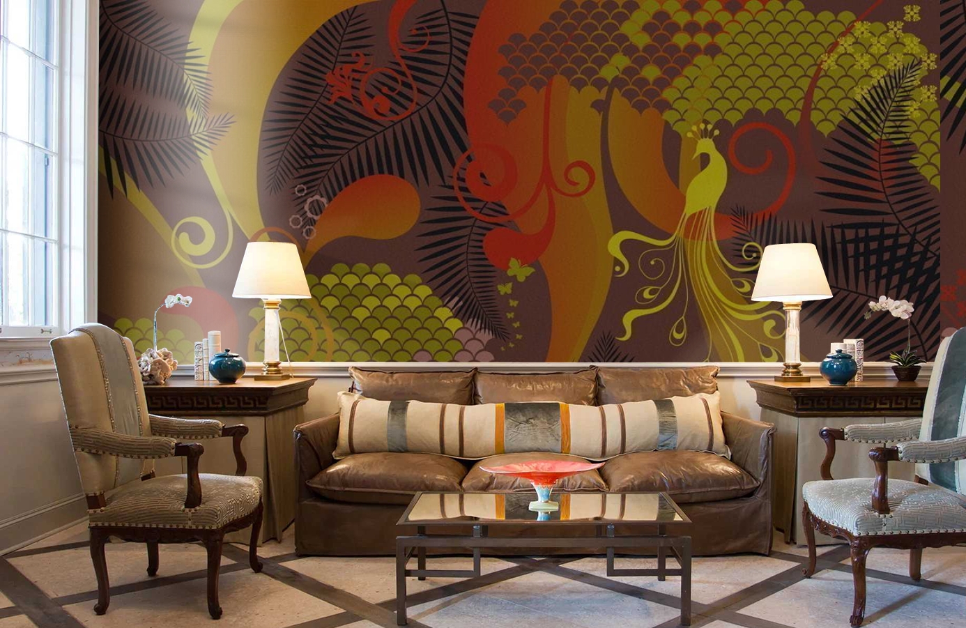 Обои P032501-8 фото в интерьере кабинета