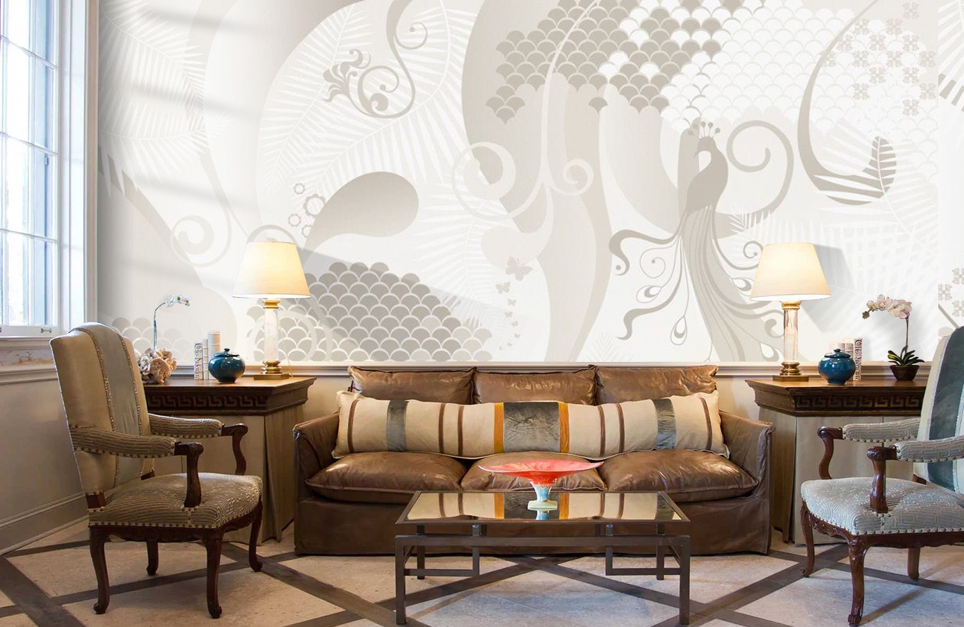 Обои P032503-8 фото в интерьере кабинета